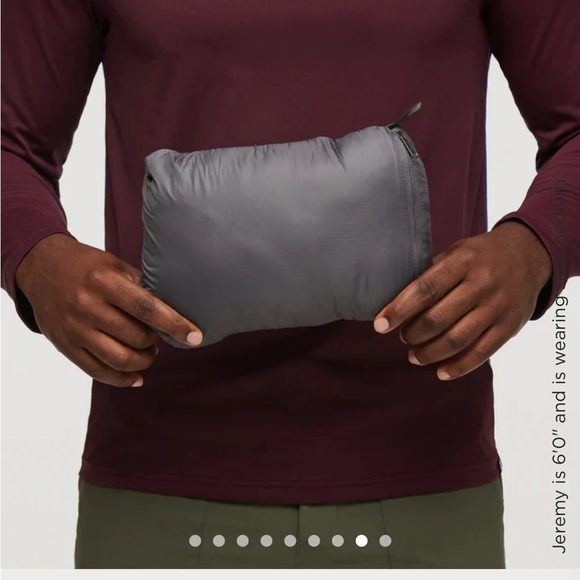 Cotopaxi Men’s Large Fuego Hooded Down Puffer Jacket Cinder Stripes Grey NWT - Picture 12 of 15